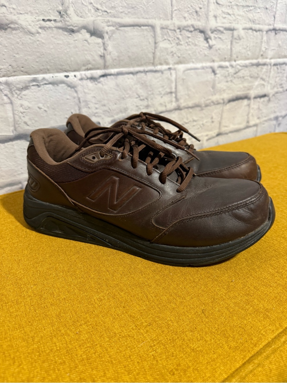 New Balance 928 Brown Leather Walking Shoes Men’s 9.5 WIDE 2E Comfort Rollbar - Picture 10 of 12